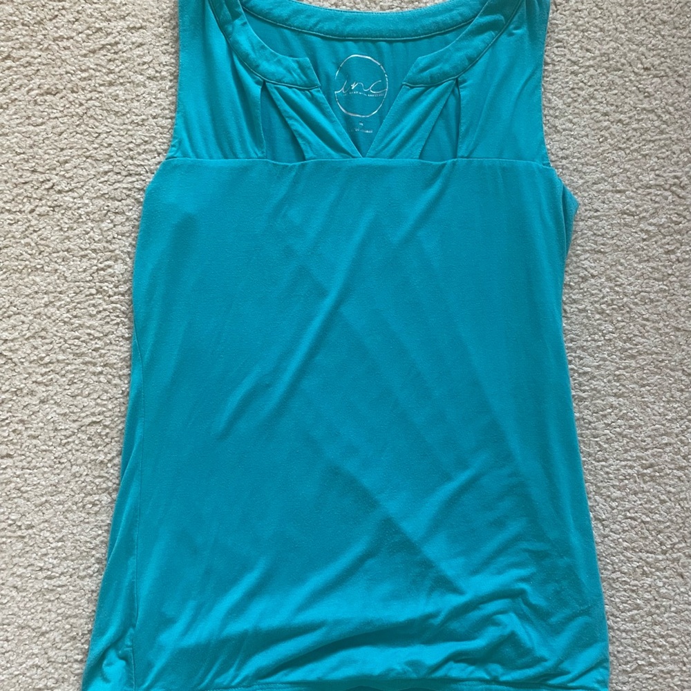 Women’s INC Medium Turquoise sleeveless cutout top